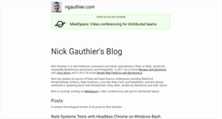 Desktop Screenshot of ngauthier.com